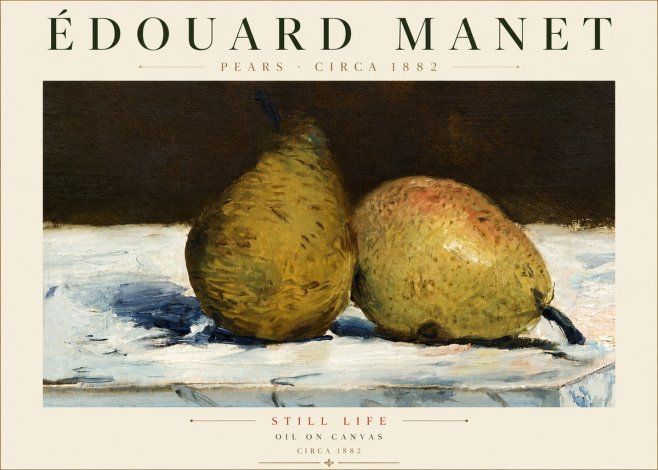 Édouard Manet Pears No4 - Plakat