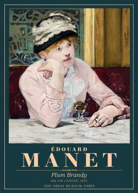 Édouard Manet Plum Brandy No3 - Plakat