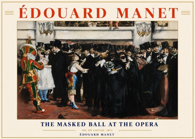 Édouard Manet The Masked Ball at the Opera No4 - Plakat