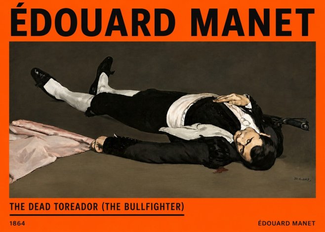 Édouard Manet The Dead Toreador (the Bullfighter) No2 - Plakat