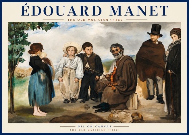 Édouard Manet The Old Musician - 1862 No5 - Plakat