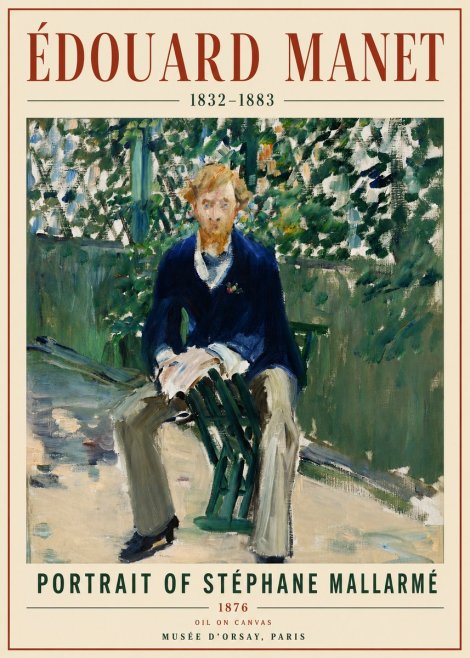 Édouard Manet Portrait of Stéphane Mallarmé II No5 - Plakat
