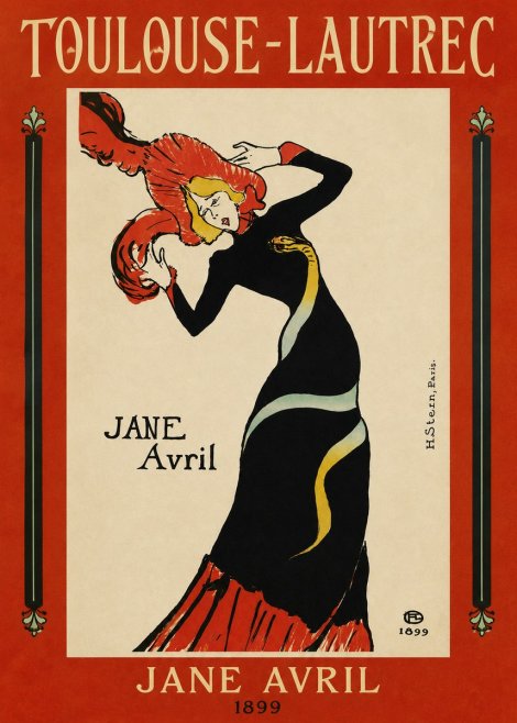 Toulouse-Lautrec Jane Avril No2 - Plakat