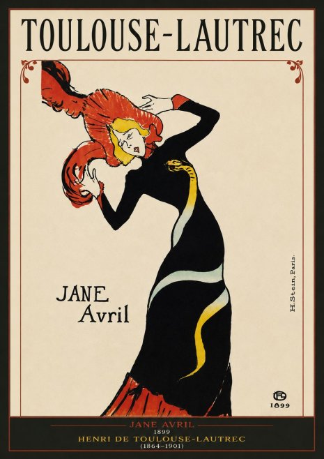 Toulouse-Lautrec Jane Avril No4 - Plakat