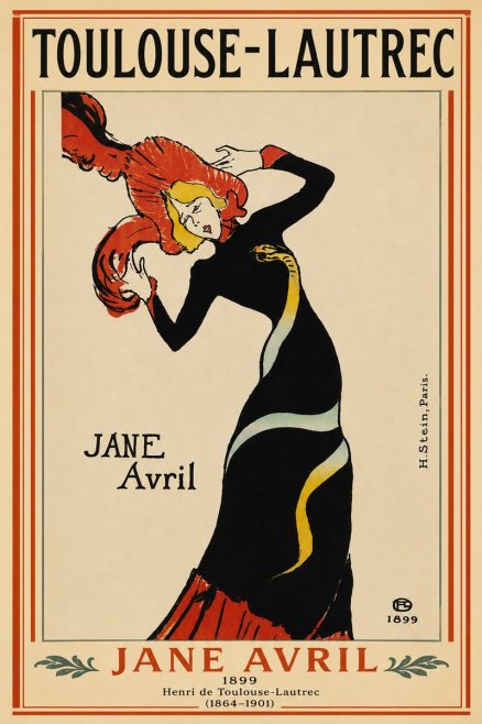 Toulouse-Lautrec Jane Avril No5 - Plakat