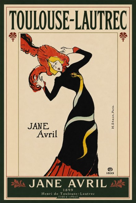 Toulouse-Lautrec Jane Avril No6 - Plakat