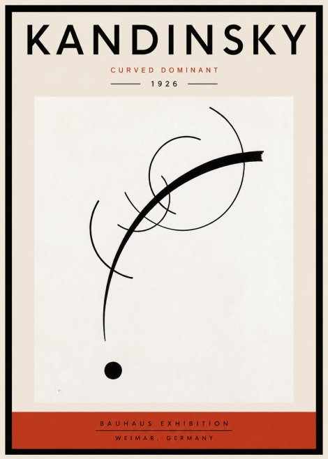 Kandinsky Curved Dominant No6 - Plakat