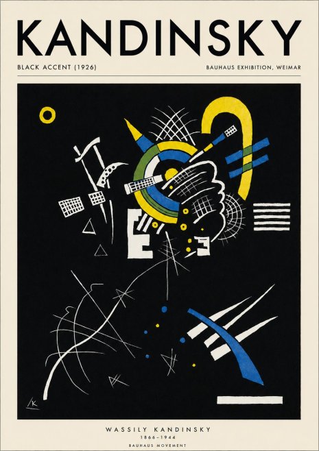 Kandinsky Black Accent (1926) No3 - Plakat