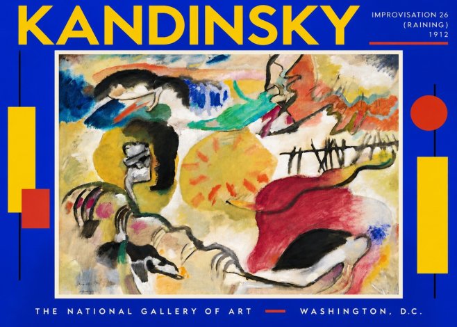 Kandinsky Improvisation 26 (Raining) No5 - Plakat
