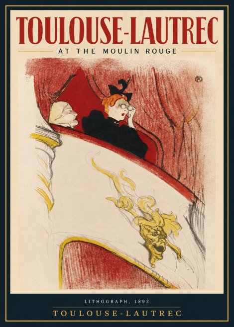 Toulouse-Lautrec At the Moulin Rouge No2 - Plakat