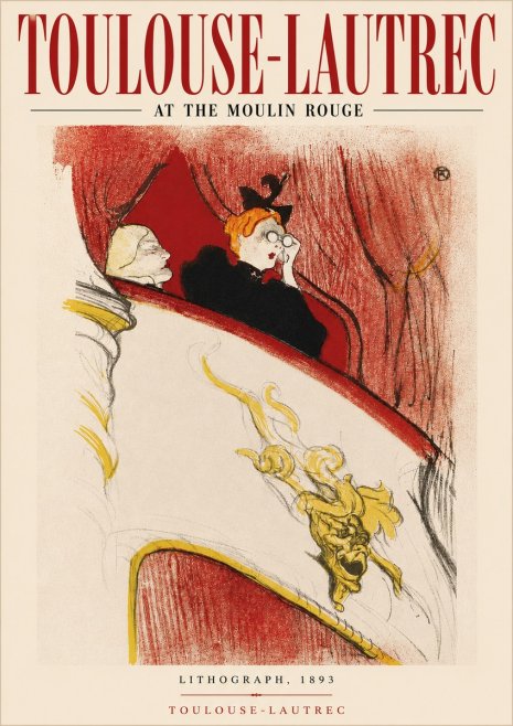 Toulouse-Lautrec At the Moulin Rouge No3 - Plakat