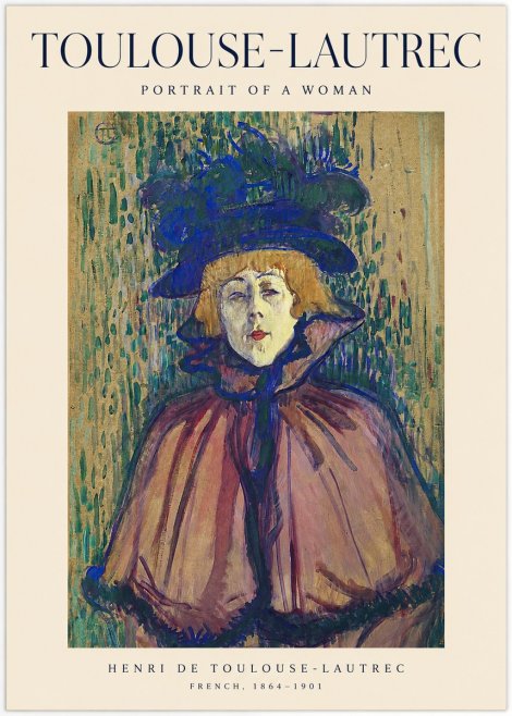 Toulouse-Lautrec Portrait of a Woman No1 - Plakat