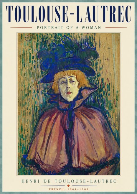 Toulouse-Lautrec Portrait of a Woman I No6 - Plakat