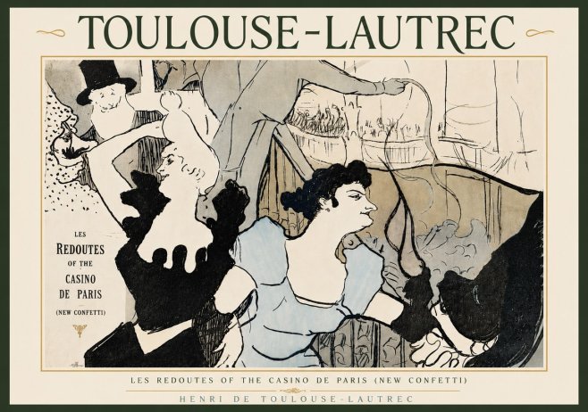 Toulouse-Lautrec Les Redoutes of the Casino De Paris (New Confetti) No6 - Plakat