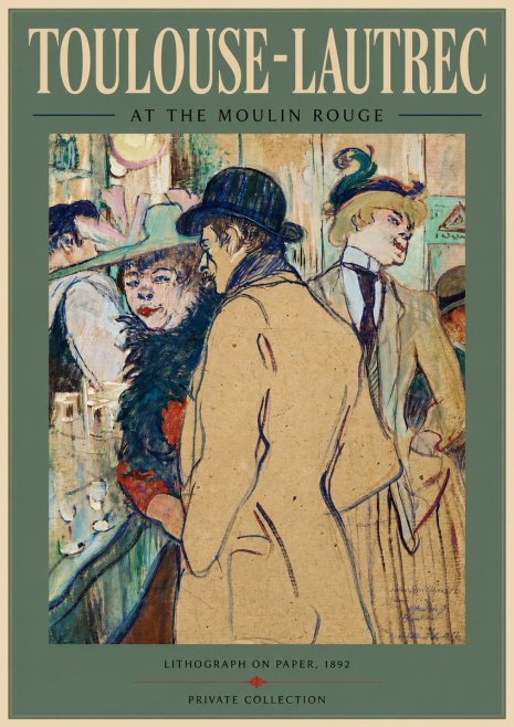 Toulouse-Lautrec At the Moulin Rouge No5 - Plakat