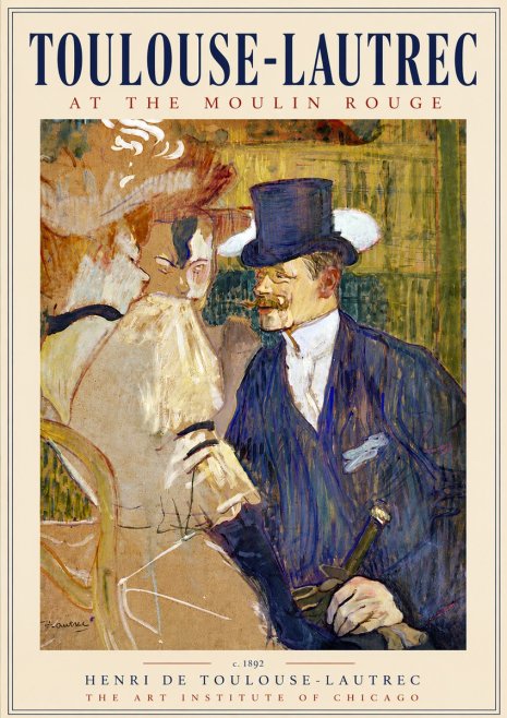 Toulouse-Lautrec At the Moulin Rouge No6 - Plakat