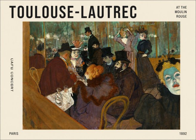 Toulouse-Lautrec At the Moulin Rouge No3 - Plakat