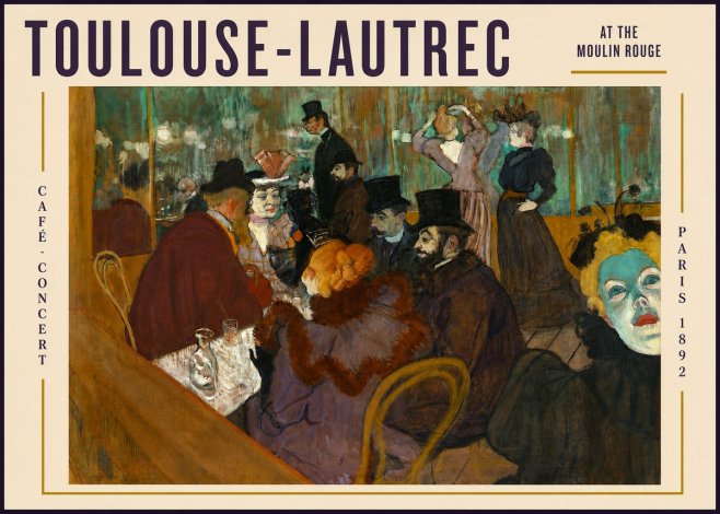 Toulouse-Lautrec At the Moulin Rouge No4 - Plakat