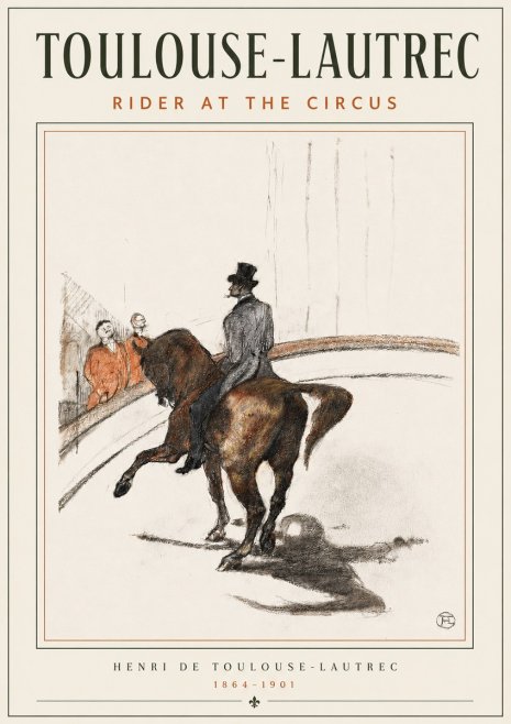 Toulouse-Lautrec Rider at the Circus No4 - Plakat