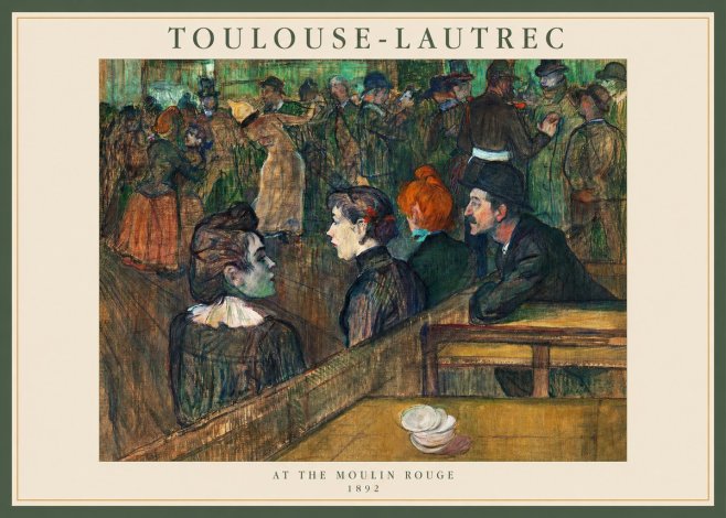 Toulouse-Lautrec At the Moulin Rouge V No1 - Plakat