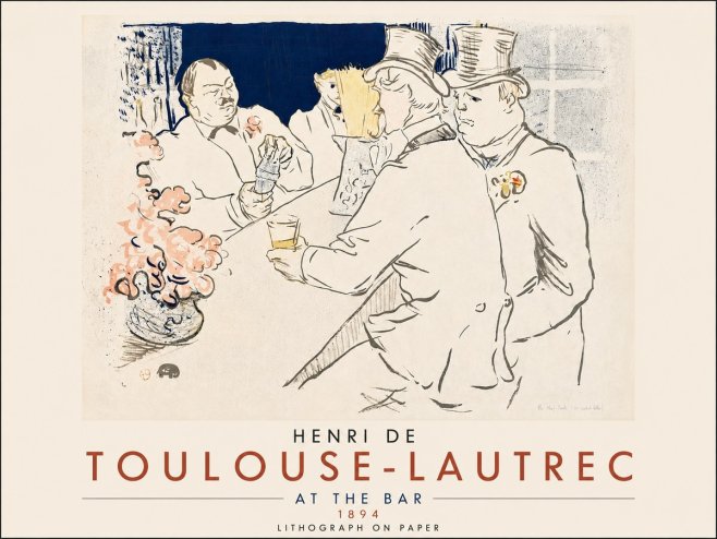 Toulouse-Lautrec At the Bar No6 - Plakat