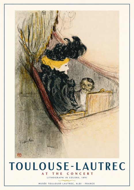 Toulouse-Lautrec At the Concert No2 - Plakat