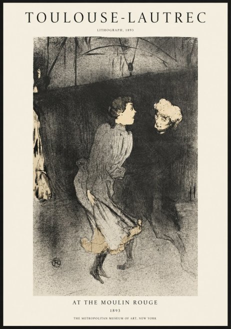 Toulouse-Lautrec At the Moulin Rouge No1 - Plakat