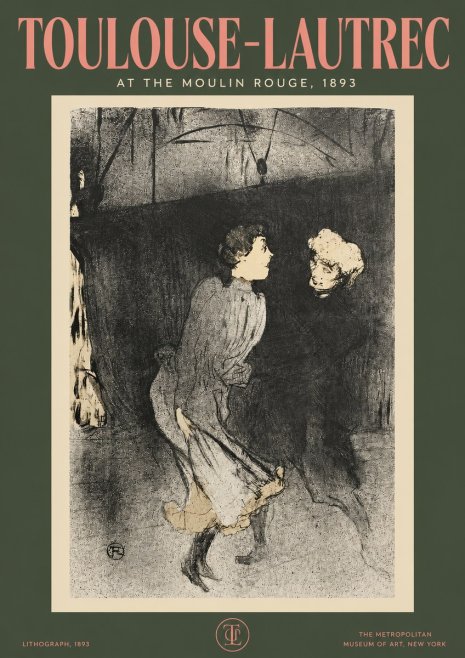 Toulouse-Lautrec At the Moulin Rouge No2 - Plakat