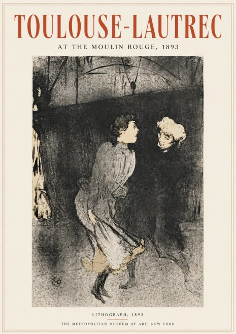 Toulouse-Lautrec At the Moulin Rouge No6 - Plakat