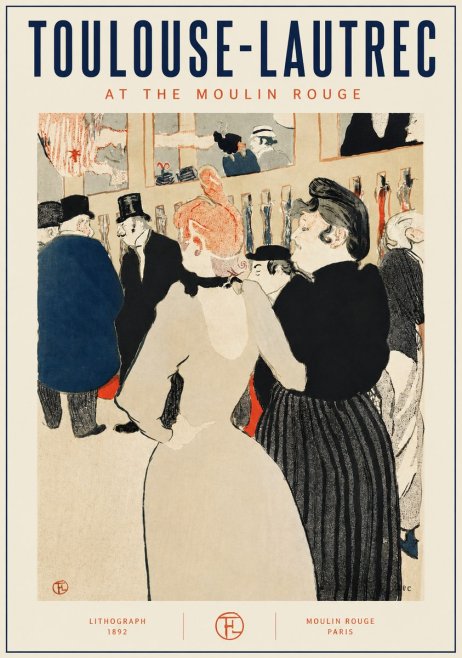 Toulouse-Lautrec At the Moulin Rouge No2 - Plakat