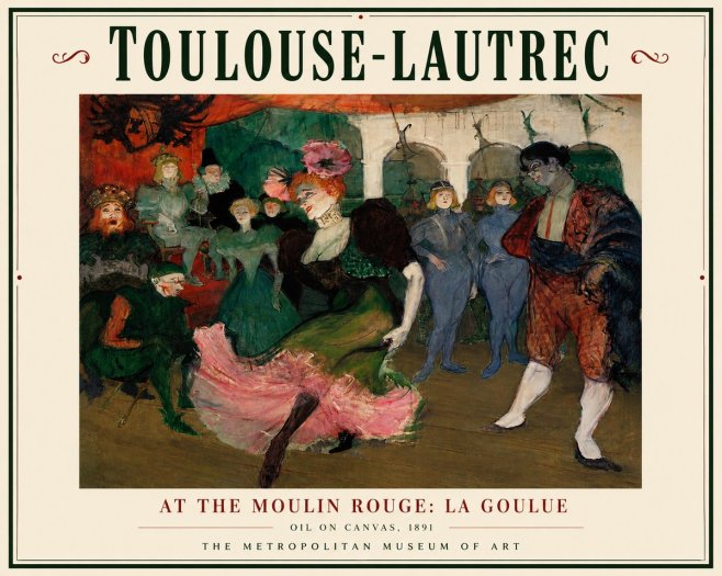 Toulouse-Lautrec At the Moulin Rouge: La Goulue No5 - Plakat