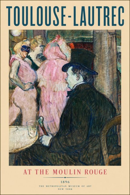 Toulouse-Lautrec At the Moulin Rouge No2 - Plakat