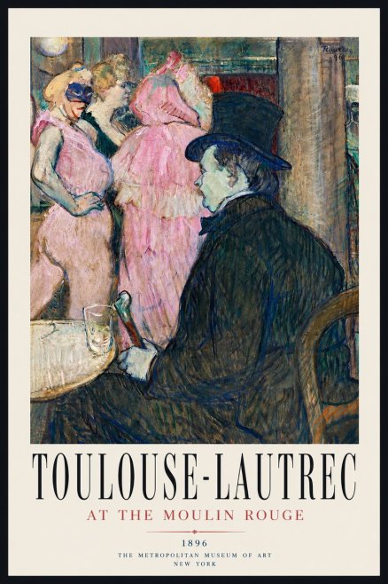Toulouse-Lautrec At the Moulin Rouge No3 - Plakat