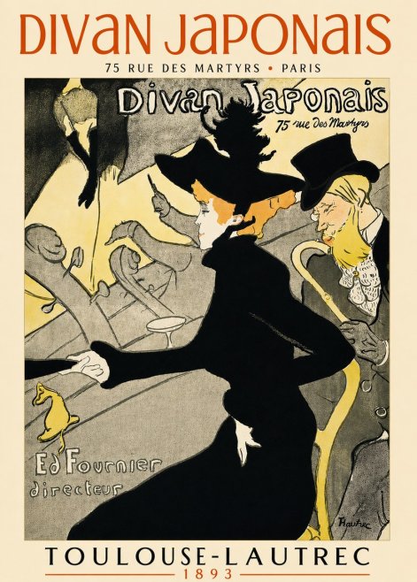 Toulouse-Lautrec Divan Japonais No5 - Plakat