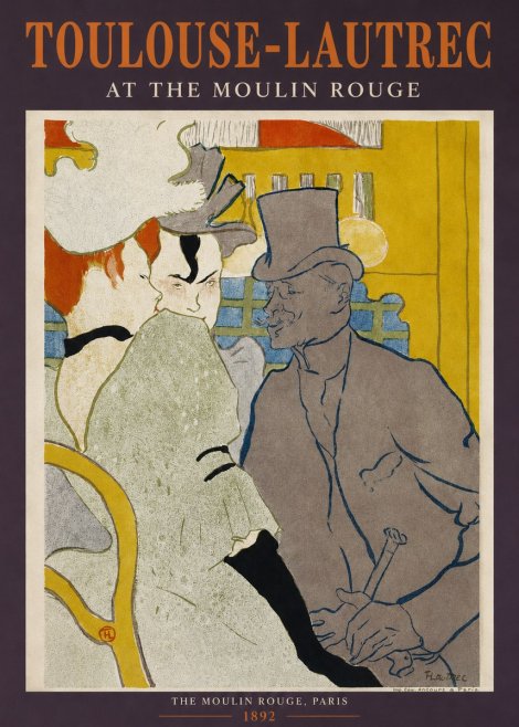 Toulouse-Lautrec At the Moulin Rouge No2 - Plakat