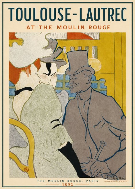 Toulouse-Lautrec At the Moulin Rouge No3 - Plakat