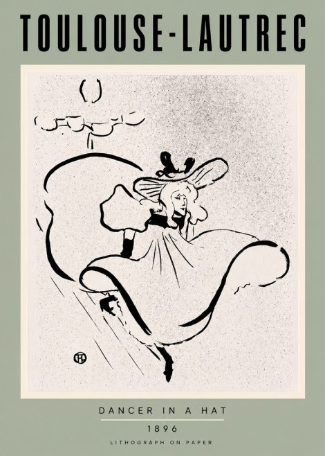 Toulouse-Lautrec Dancer in a Hat No3 - Plakat