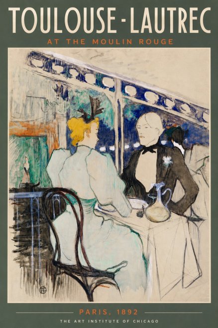 Toulouse-Lautrec At the Moulin Rouge No5 - Plakat