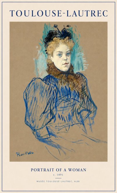 Toulouse-Lautrec Portrait of a Woman No1 - Plakat