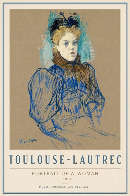 Toulouse-Lautrec Portrait of a Woman II No3 - Plakat