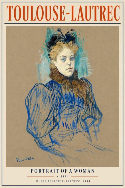 Toulouse-Lautrec Portrait of a Woman II No5 - Plakat