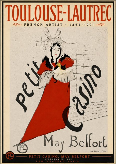 Toulouse-Lautrec Petit Casino, May Belfort No6 - Plakat