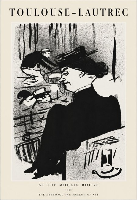 Toulouse-Lautrec At the Moulin Rouge No1 - Plakat