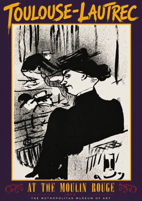 Toulouse-Lautrec At the Moulin Rouge No3 - Plakat