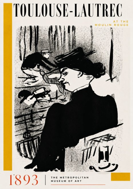 Toulouse-Lautrec At the Moulin Rouge No6 - Plakat