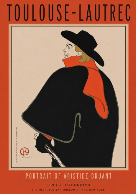 Toulouse-Lautrec Portrait of Aristide Bruant No5 - Plakat