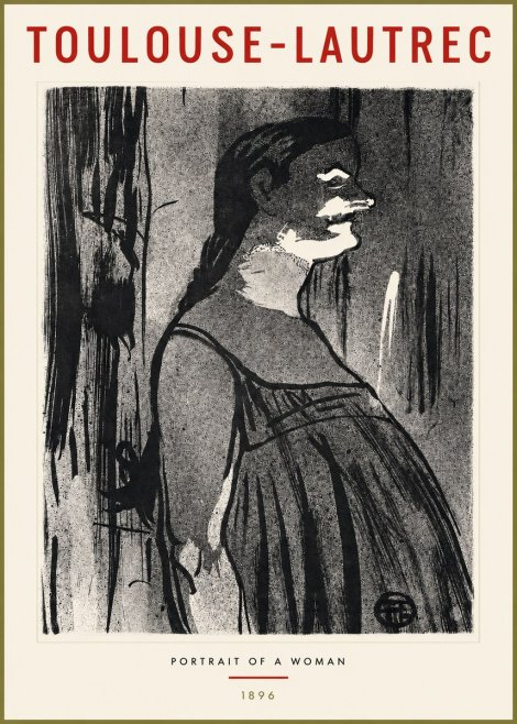 Toulouse-Lautrec Portrait of a Woman III No2 - Plakat