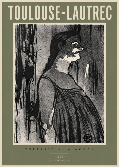 Toulouse-Lautrec Portrait of a Woman No5 - Plakat