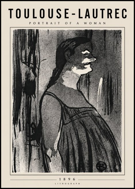 Toulouse-Lautrec Portrait of a Woman No6 - Plakat