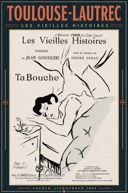Toulouse-Lautrec Les Vieilles Histoires - Ta Bouche No6 - Plakat